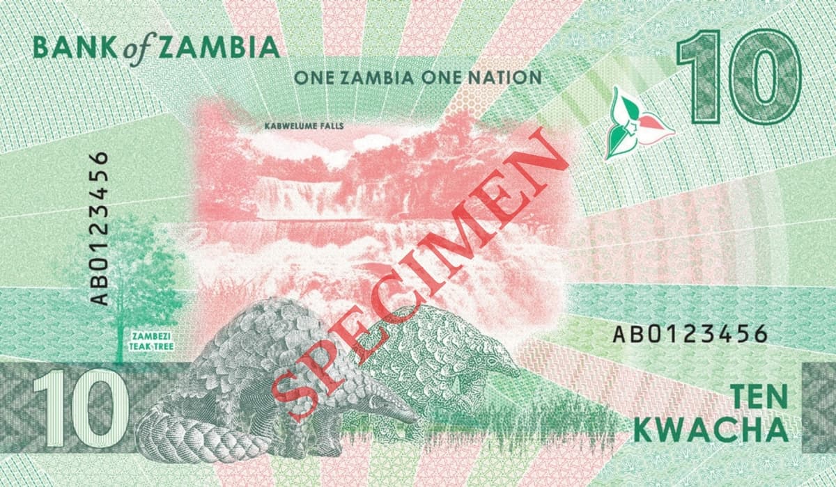 Zambian ZMW 10 Banknote