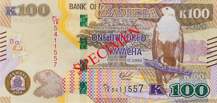 Zambian K100 Banknote