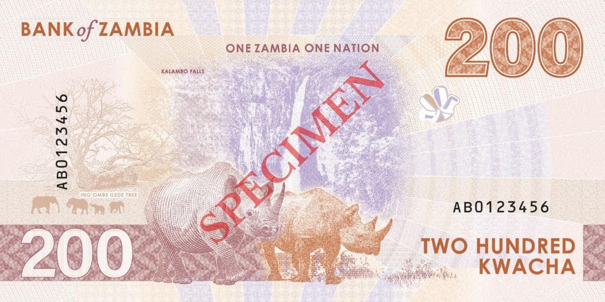 Zambian ZMW 200 Banknote
