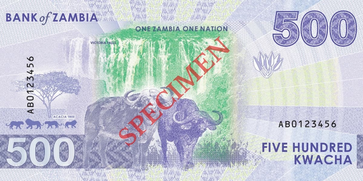 Zambian ZMW 500 Banknote